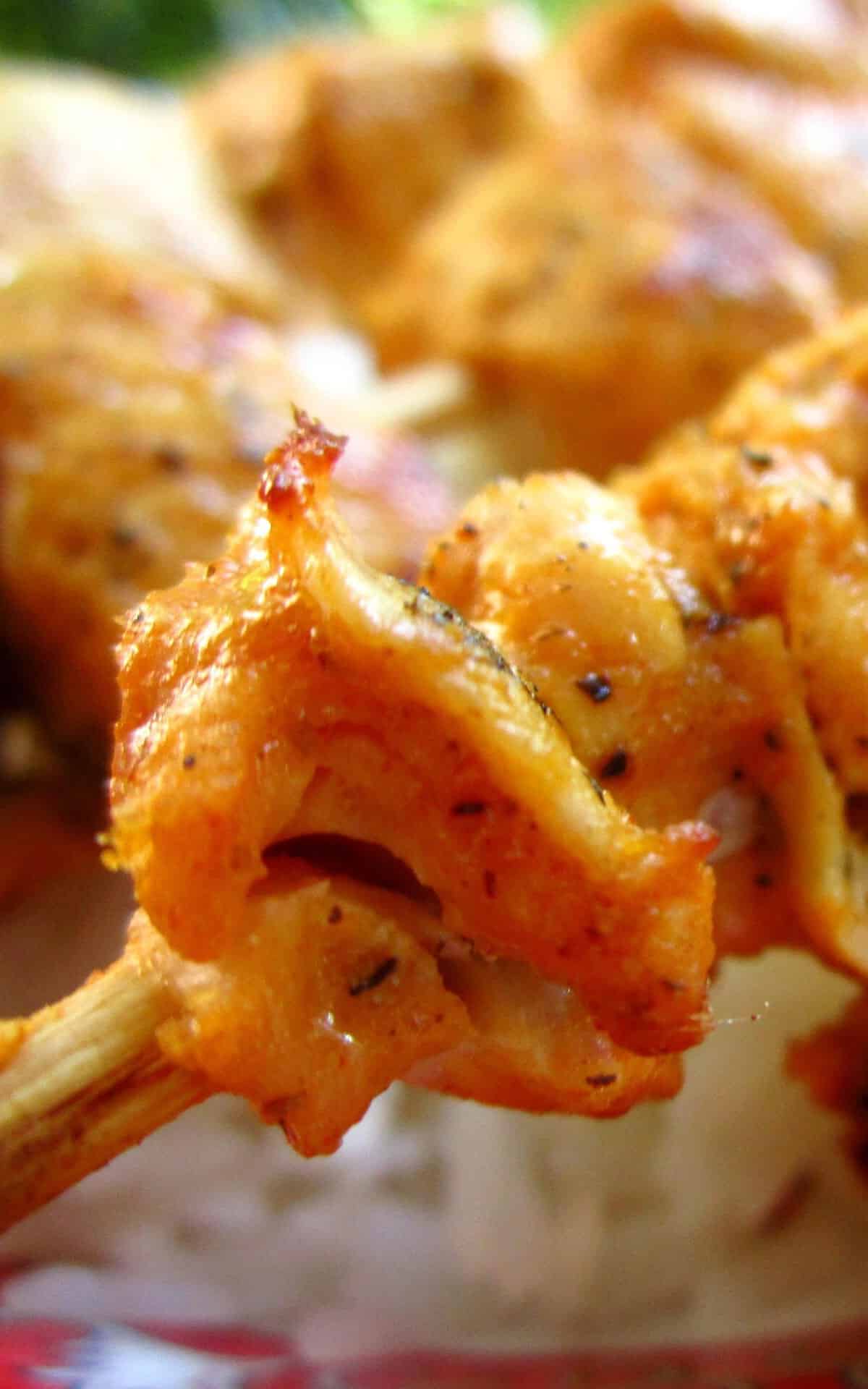  These skewers are a fun and creative way to serve chicken at your party