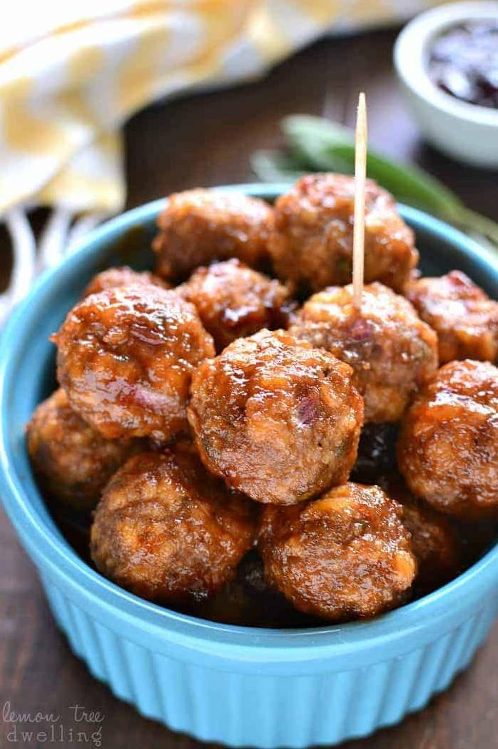  These turkey cocktail meatballs are the perfect party appetizer to get the ball rolling!