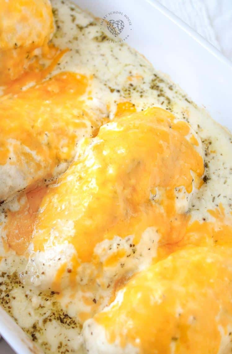  This cheesy garlic chicken is the perfect way to add some extra flavor to your weeknight dinner routine.