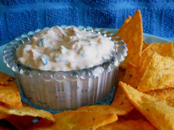  This dip is the perfect balance of creaminess and garlic flavor, it's a party hit.