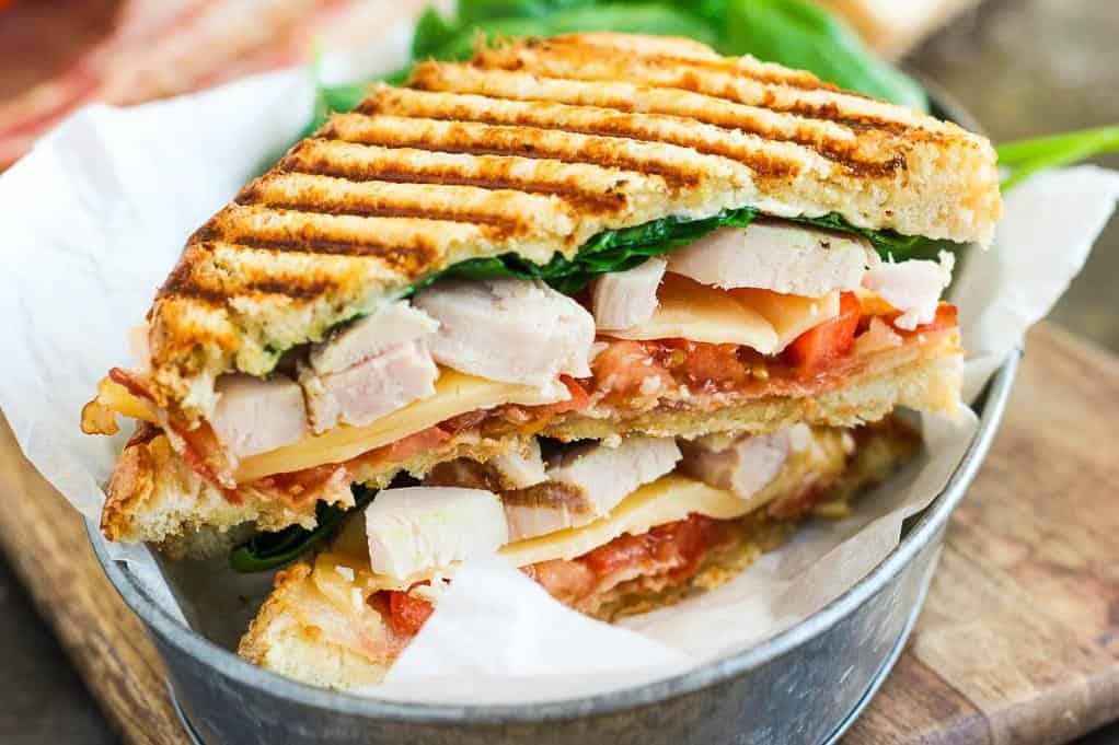  This grilled chicken bacon ranch panini is the perfect blend of savory flavors!