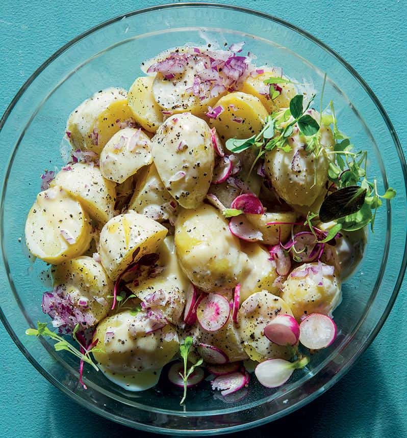  This one-of-a-kind potato salad adds a vibrant touch to any summer gathering.