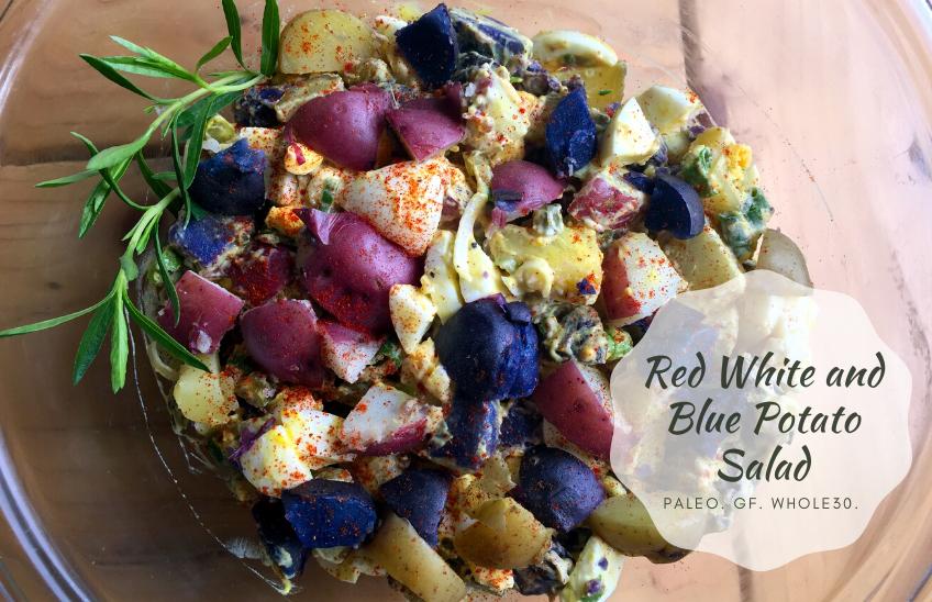  This Red, White and Blue Potato Salad is the perfect addition to your summer BBQ.