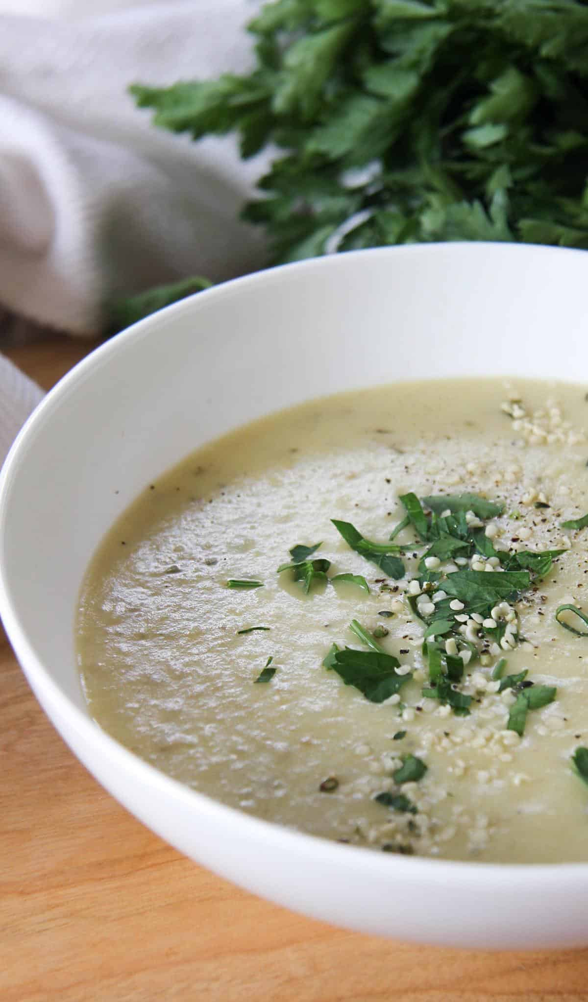  This soup is filled with healthy and hearty ingredients, making it a great option any time of year.