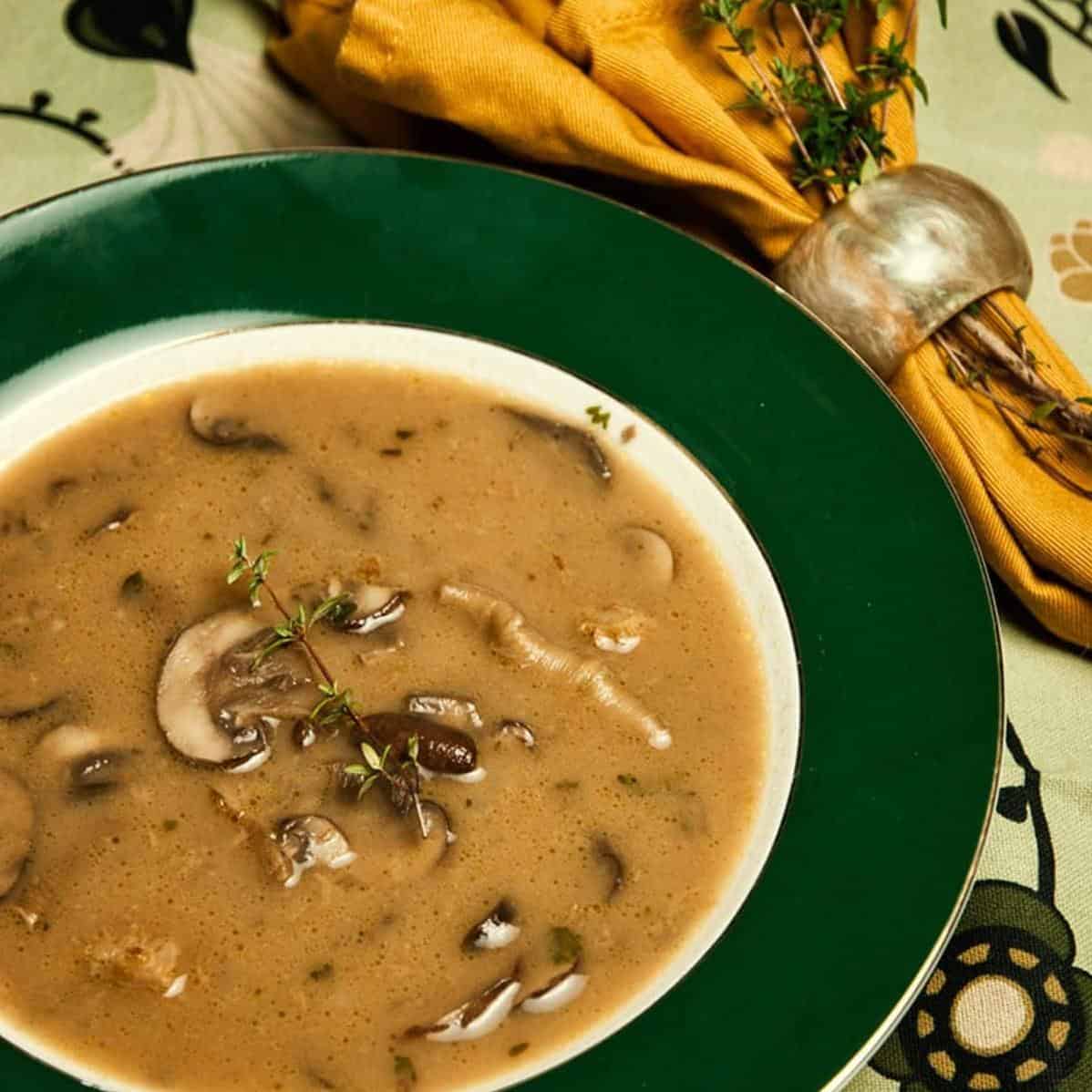  This soup is loaded with earthy flavors and aroma from the mix of wild mushrooms.