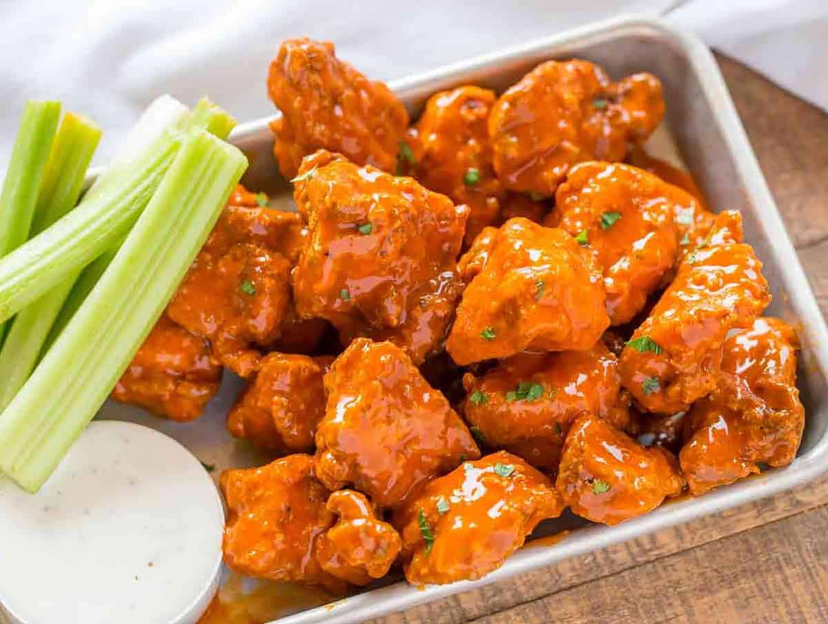  You can't go wrong with a classic buffalo sauce!