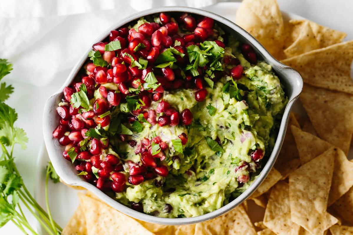  You'll go nuts for the crunchy and juicy pomegranate kernels in this dip!